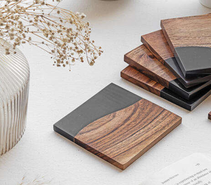 Regalo de Inauguración de Casa Nueva, Apartamento, Posavasos de Resina Creativos, Lujosos y Ecológicos, Estilo Moderno, Epoxi, Artesanía Saniya, Personalizados - Product Image 3