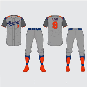 Personnalisez votre propre uniforme de baseball pour adultes, maillots et pantalons d'équipe professionnelle, 100% coton, respirant, court, confortable, durable - Product Image 3