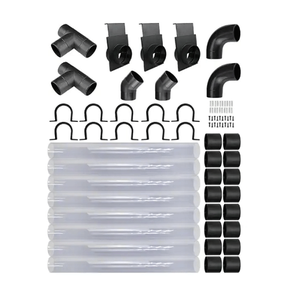 Système complet d'extraction de poussière d'atelier manuel en plastique réutilisable, kit de collecte de poussière de 83 pièces avec tuyau solide de 4 pouces pour garage et usage domestique - Product Image 1