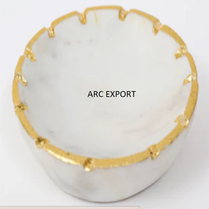 Bols de service de nourriture de forme personnalisée unique antique avec bordure en or Bols de décoration pour la maison et la cuisine à vendre - Product Image 6