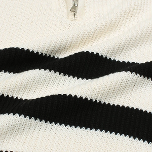 Estilo de diseñador ZRA Quarter 1/4 Media cremallera Premium Oxalane Knit Jumper Marshmallow Navy Cable Knitted Cotton Sweater Winters - Product Image 6