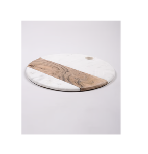 Mármol y madera Lazy Susan Creative Modern Cake Herramienta de cocina Madera natural y mármol de alta calidad Lazy Susan - Product Image 4