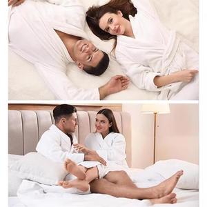 Albornoz de Seda de Bambú para Mujer, Ropa de Dormir Unisex, Bata de Baño Ligera de 100% Algodón para Spa y Hotel - Product Image 2