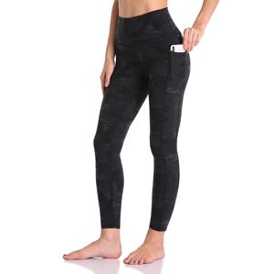 Leggings de Yoga de cintura alta para mujer con estampado a cuadros de LICRA/poliéster, cintura elástica, pantalones elásticos de cuatro vías con Control de barriga - Product Image 6