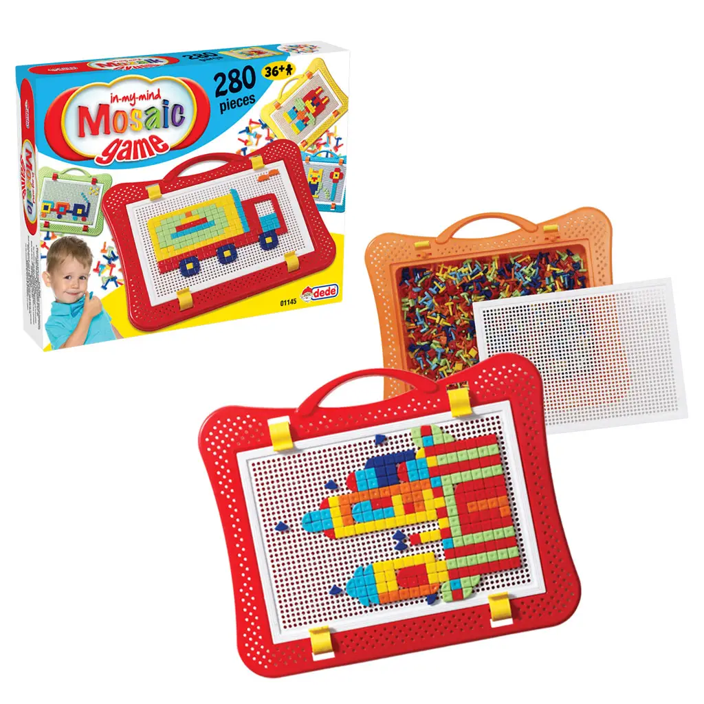 子供のための高品質のモザイクパズルゲーム280 pcs就学前のおもちゃはユニセックスの子供プレイセットのための教育的な色の並べ替えです