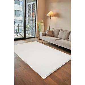 Tapis moderne beige Netline CN008, 100 % acrylique, anti-peluches, facile à nettoyer, durable pour chambre à coucher, bureau, enfants - Home Depot - Product Image 6