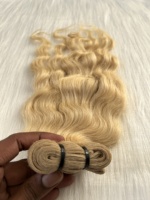 Extensions de cheveux indiens blonds 613 de haute qualité, vierges Remy, décolorés, double trame, résistants à la perte, perméables à la teinture, couleur plus claire