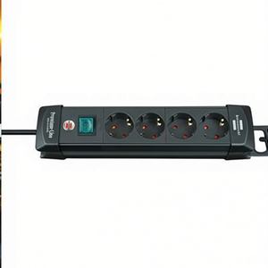 Brennenstuhl Premium-Line 4-<b>Socket</b> Power Strip 1.8M Black with Premium Features - Product Image 3