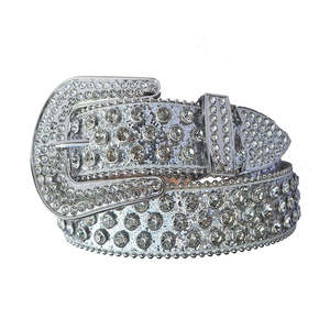 Ceinture Diamant Strass Avec Bracelet Paillettes Grises - Product Image 1