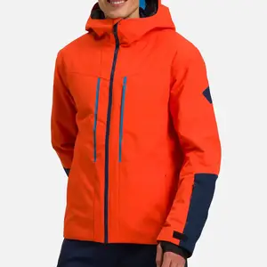 Jaket Ski pria desain grosir berkualitas jaket Ski pria layanan OEM buatan pabrik jaket Ski ukuran khusus