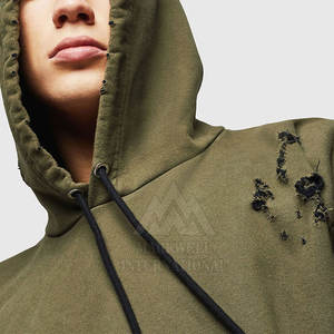 Nouveauté légère, sweats à capuche pour hommes, effet usé, fabriqués en usine, 100% coton, respirants, sweats à capuche pour hommes, effet usé, en vente - Product Image 6