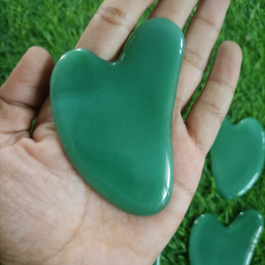 Piedra Natural de Jade verde para masaje facial, piedra de Guasha Natural, de la mejor calidad, venta al por mayor - Product Image 1