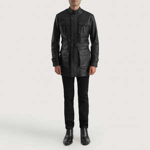 Chaqueta de invierno para hombre de diseño superior con cuello levantado manga completa 100% cuero de alta calidad personalizable precio razonable - Product Image 6