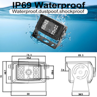 Cámara de Visión Trasera HD AHD de 12-24V con Visión Nocturna Infrarroja 1080P para Estacionamiento, Montacargas, Autocaravanas, Camiones, Remolques, Autobuses, Impermeable IP68, Certificación CE FCC 1