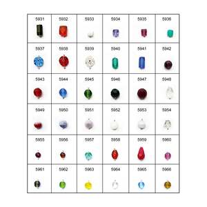 Cuentas de vidrio facetadas de tamaño pequeño de nuevo diseño de lujo para la fabricación de joyas, artículo de alta calidad, cuentas de vidrio facetadas para la fabricación de pulseras - Product Image 1