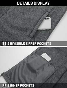 Sanzaf เสื้อแจ็กเก็ตใส่ทำงานผ้าฟลีซสำหรับผู้ชาย, เสื้อโค้ทลำลอง2025ซิปเต็มกระเป๋าน้ำหนักเบามีกระเป๋านุ่มและให้ความอบอุ่นผลิตในปากีสถาน - Product Image 5