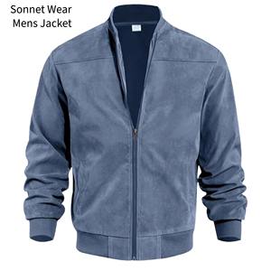 Chaqueta Bomber de Moda para Hombre, Informal, con Cierre, Ligera, para Otoño, con Cuello Alto - Product Image 4