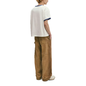 T-shirt tricoté pour hommes en pur coton T-shirt à manches courtes en tissu doux d'usine OEM Haut tendance décontracté imprimé personnalisé pour hommes - Product Image 2