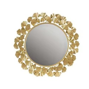 Espejo de pared de Metal de aspecto estándar en Color plateado y dorado decorativo para dormitorio de Hotel baño espejo de pared colgante - Product Image 5