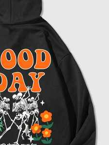 เสื้อสเวตเตอร์ผ้าฟลีซแบบสวมศีรษะสำหรับผู้ชายเสื้อมีฮู้ดแบบสวมศีรษะผ้าคอตตอน100% แนววินเทจใส่สบายพร้อมโลโก้ยกสูงและคอปกเสื้อมีฮู้ดสำหรับฤดูหนาว - Product Image 6