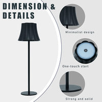 Nouveau moderne luxe Rechargeable sans fil à commande tactile Dimmable LED lampe de bureau en métal abat-jour en plastique écologique pour chambre