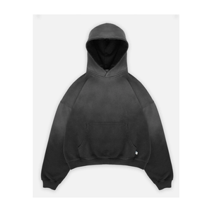 เสื้อฮู้ดสำหรับทุกเพศทรงโอเวอร์ไซส์พร้อมสีซีดและผ้าฝ้ายผสมกำหนดเอง - Product Image 1