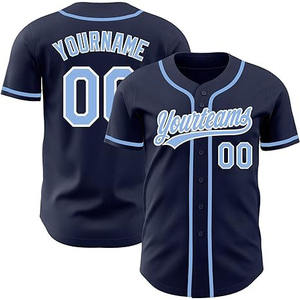 Jersey de béisbol de malla sublimada al por mayor, conjunto de softbol de entrenamiento, diseño personalizado, uniformes de béisbol con botones de alta calidad, Jersey - Product Image 3