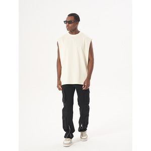 La mejor oferta, camiseta sin mangas informal para hombre, ropa de Fitness ajustada de alta calidad, Material transpirable de punto, MOQ bajo - Product Image 5