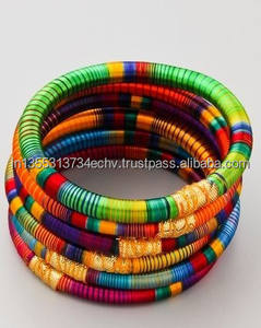 Handmade Indian Fashion Ethnic Gota Traditional Silk Thread Bangles <b>Wedding</b> <b>Favour</b> Bangles - Product Image 5