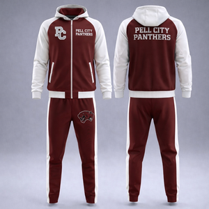 Ensemble de vêtements de sport pour homme avec logo personnalisé, fermeture éclair intégrale, ensemble de survêtement sublimé avec pantalon pour entraînements décontractés, ensemble de vêtements de travail en coopération - Product Image 2