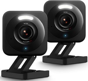 Authentique - Caméra domestique HD WY/ZE v4 pour intérieur/extérieur, surveillance des animaux de compagnie et des bébés, détection de mouvement, projecteur, vision nocturne couleur, audio bidirectionnel - Product Image 2