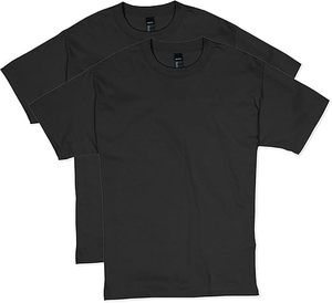 Hanes เสื้อยืดผู้ชาย beefy-T, เสื้อยืดผ้าฝ้ายเฮฟวี่เวท1หรือ2แพ็คใหญ่ & สูง - Product Image 5