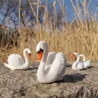 Sculpture de cygne artisanale moderne en résine de qualité supérieure, figurines d'art sculptées écologiques et durables pour la décoration de table de Thanksgiving et de la maison