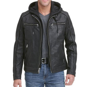 Chaqueta informal de manga larga para hombre, ropa de diario cómoda de cuero suave para las calles de la ciudad, ropa deportiva transpirable impermeable - Product Image 2