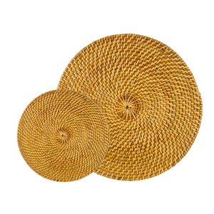 PLAQUETTES DE CHARGEUR EN ROTIN Rond Fait Main Vietnam Artisanat Différentes Tailles Artisanat - Product Image 1