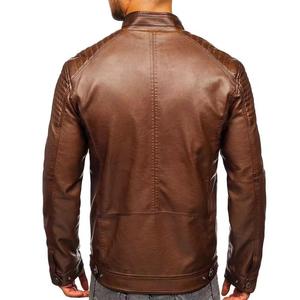 Chaqueta de cuero genuino para hombre de la mejor calidad para Otoño e Invierno de alto estilo liso teñido con servicio OEM en todo el mundo - Product Image 6