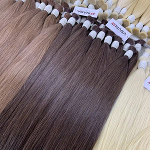 Extensions de cheveux Remy vietnamiennes Kinky Straight Machine Double Trame Cheveux en vrac de haute qualité Kinky Straight Kinky Hair - Product Image 1