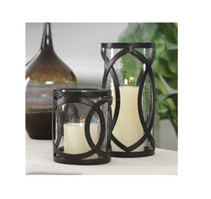 Linterna de Metal con tapa de vaso de cristal de alta calidad, moderna lámpara de vela barata para decoración de hogar y boda, exterior, mesa, jardín - Product Image 2