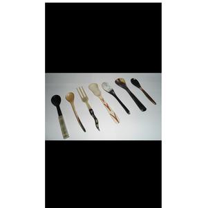 Unique Style With High Quality Natural Horn Spoon Set <b>Colourful</b> Handle With <b>Resin</b> & Wood for Hotel and Restaurant Cafe Dinings - Product Image 6