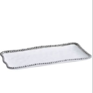 Plateau rond en métal lisse pour le Ramadan, parfait pour ranger les boissons, les collations et les assiettes en un seul endroit pratique - Product Image 1