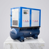 Compresseur d'air industriel à vis 7,5 kW, faible bruit, avec réservoir et sécheur, pompe de surpression OEM