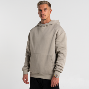 Sweat à capuche unisexe bon marché en tissu polaire surdimensionné avec écran personnalisé style automne avec propre logo sweats à capuche vierges pour hommes - Product Image 2