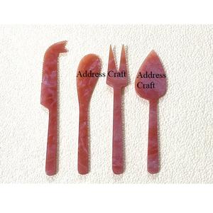 2025 juego de herramientas de corte de queso de resina hecho a mano de moda para eventos de fiesta de boda cubiertos de resina de mesa juego de cuchillos de queso de diseñador - Product Image 5