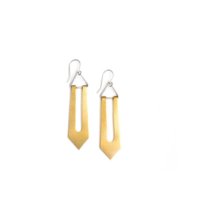 Pendientes de aro en forma de pendiente de latón más vendidos Pendientes de latón geométricos de aros gruesos para mujer para artículos de fiesta - Product Image 4
