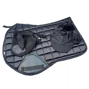 Juego de 2 Piezas de Sudadero de Salto para Caballo de Satén Antideslizante, Cubre Cabeza para Montar a Caballo, Transpirable, Modelo HI-SP-24 Hardihood International - Product Image 2