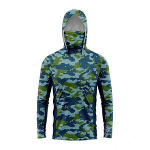 Fabricante OEM & ODM Servicio Personalizado Hombres Pesca Ropa Deportiva 100% Poliéster Spandex Sublimación Impresión Pesca Ropa Con Capucha - Product Image 5