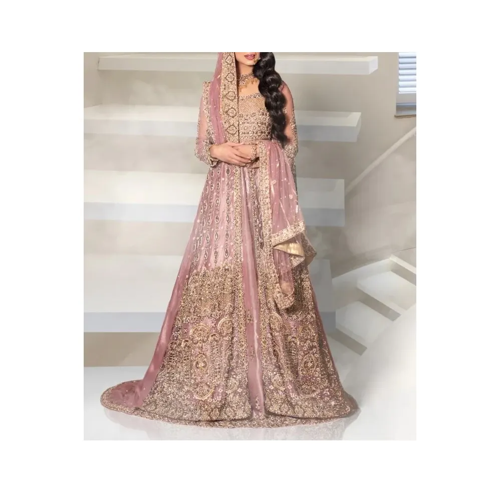 Colore rosa chiaro abbigliamento da festa per donna Designer di moda moderno indiano pakistano abiti da 3 pezzi disponibili in dimensioni personalizzate