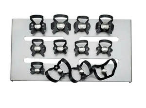Juego de 12 piezas de abrazadera de presa de goma endodóntica dental Endo con instrumentos quirúrgicos de bandeja negra - Product Image 4