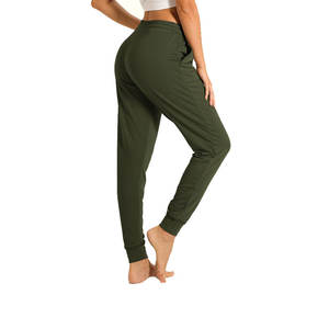 Pantalones Jogger Cargo Suaves de Cintura Media para Mujer, Tallas Grandes, Transpirables, de Lona de Poliéster/Algodón Sólido Premium con Bolsillos - Product Image 3