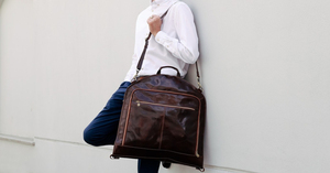 Bolsa de Viaje para Trajes de Cuero Tan, Ligera, con Cierre de Cremallera, Personalizada, Hecha a Mano, Profesional, de Cuero de Grano Completo - Product Image 3